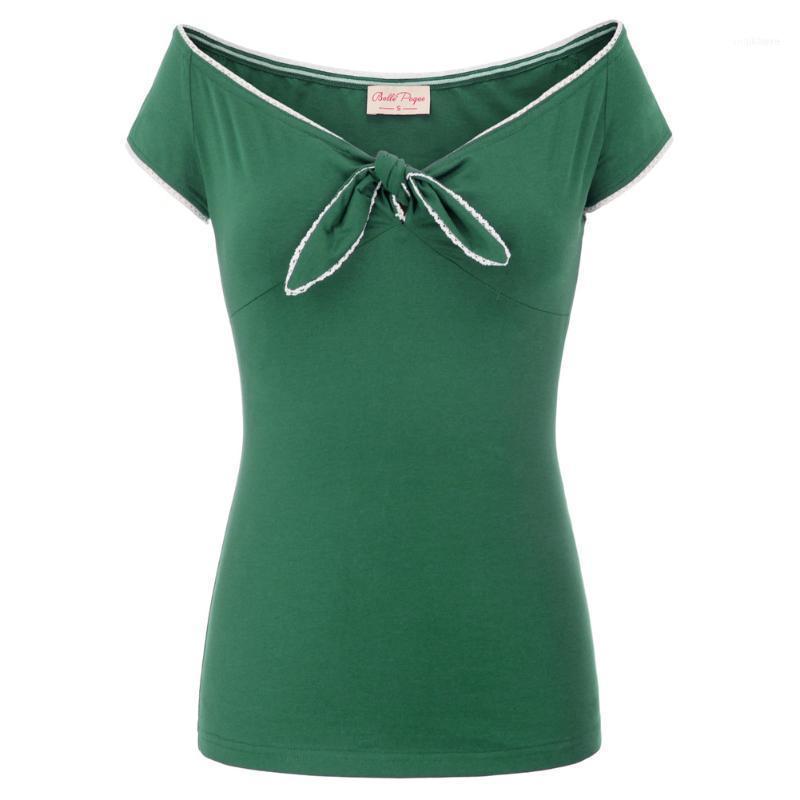 

Womens Vintage Designer Casual Loose Top Ladies T-Shirt Off Shoulder Tee Summer Women, Sea green