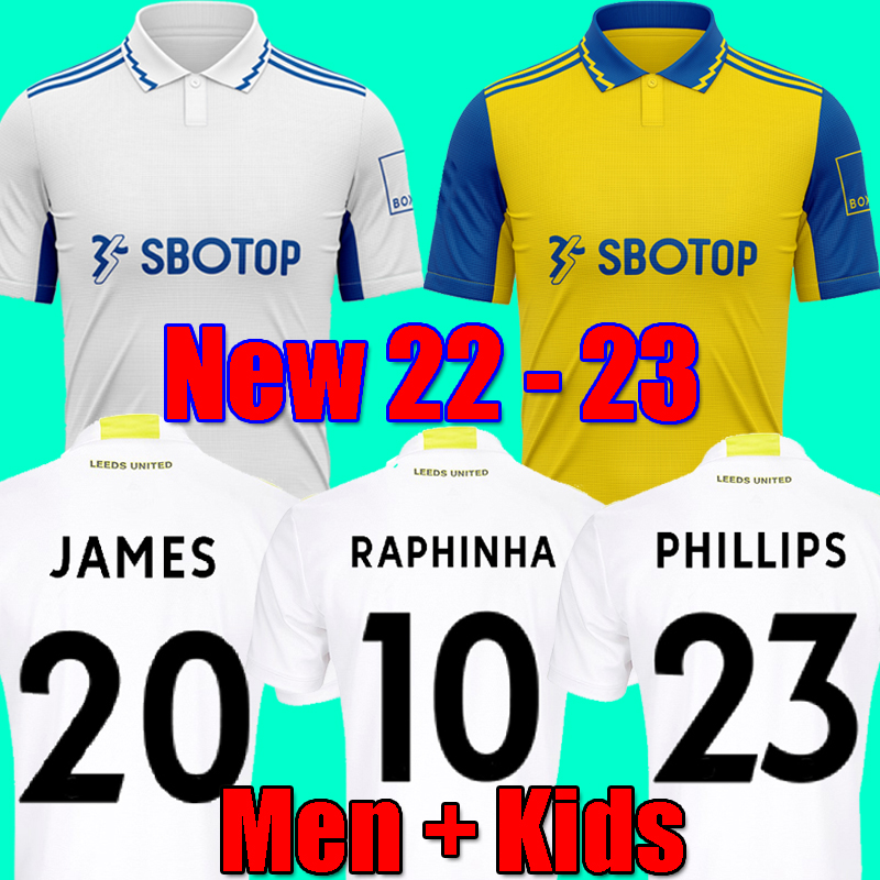 

22 23 BAMFORD Home away Soccer Jerseys RAPHINHA HARRISON Blue Shirt 2022 2023 Leeds Unitedes PHILLIPS JAMES MESLIER Uniforms Men kids football shirt, Away kids