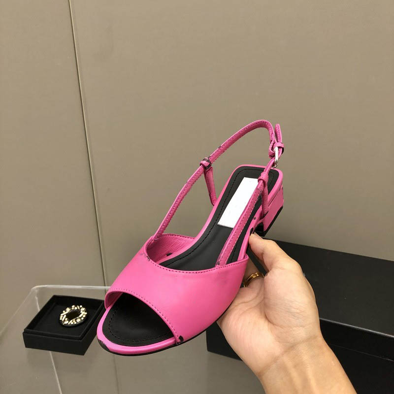 

Summer Women Sandals Slippers Printed Lambskin Dark Pink Black Top Quality Outdoor Causal Sandal Designer Luxury Fashion Ladies Beach Flat Flip Flops, Customized