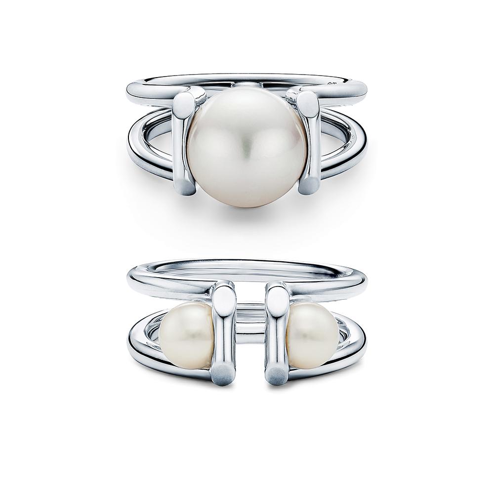 

New Women Sterling Silver 925 Fashion Natural Pearl Inlaid Luxury Ring Jewelry Charm