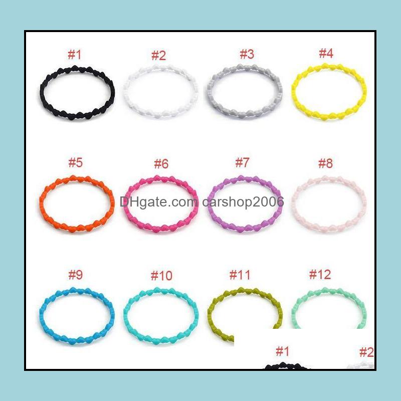 

Jelly Glow Bracelets Jewelry 12 Color Sile Jelly Bracelet Fashion Love Heart Shape Adt And Children Party Decoration Creative Birthday Gift