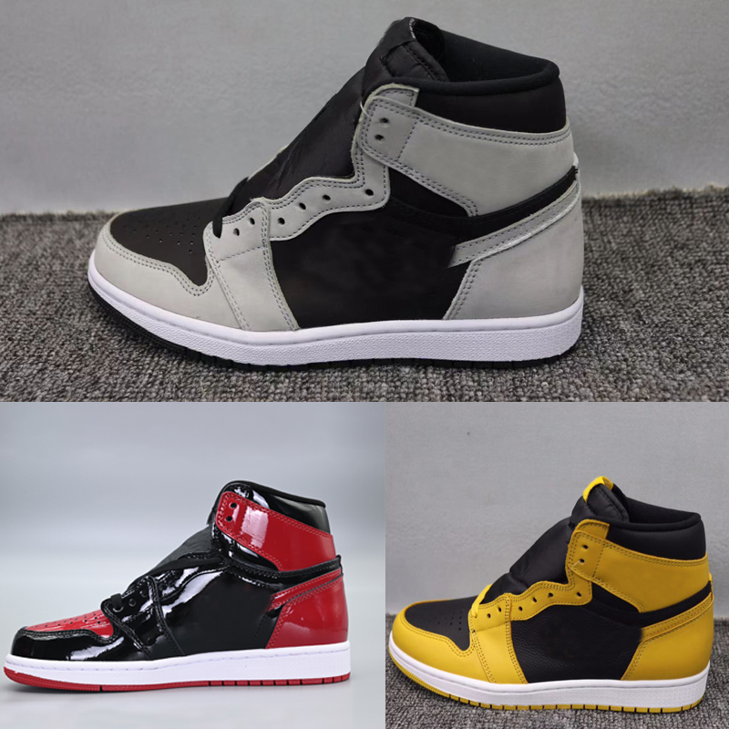 

Top Quality Jumpman Men Women 1 Basketball Shoes 1s Bred Patent Shattered Backboard Dark Mocha Yellow Toe Mens Trainers Sports Sneakers with box, #7
