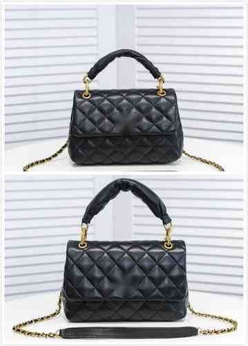 

CC Bags Luxury Brand design 2044 woman's Letter plaid shoulder Chain bag lambskin handbag vintage messenger bag real Leather le boy 2.55 Fla