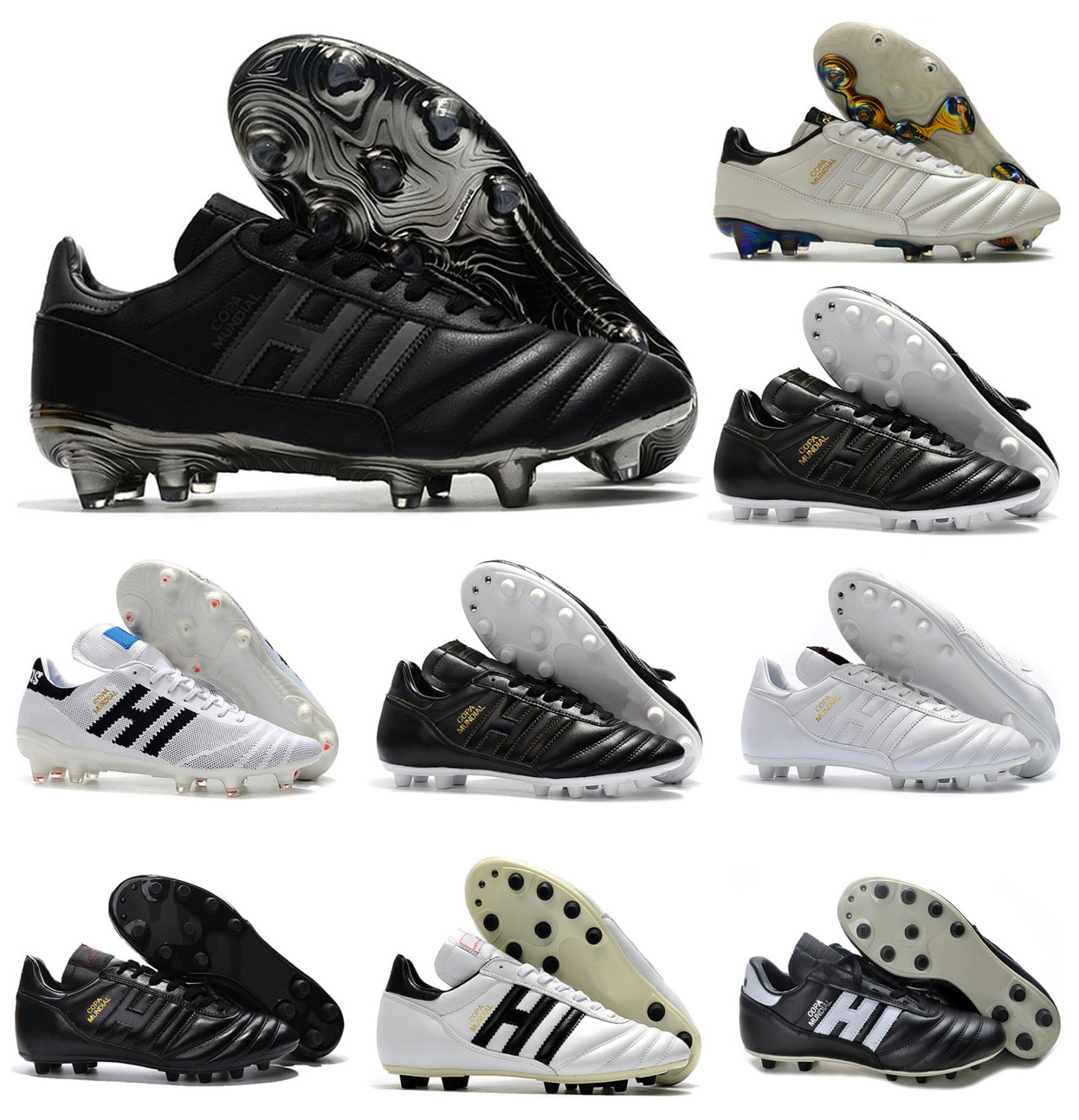 

Big Size EUR 48 Classics Mens Soccer Shoes Copa Mundial 21 70Y Eternal Class FG Leather Football Boots futbol Cleats Size 39-45, 6 copa mundial fg