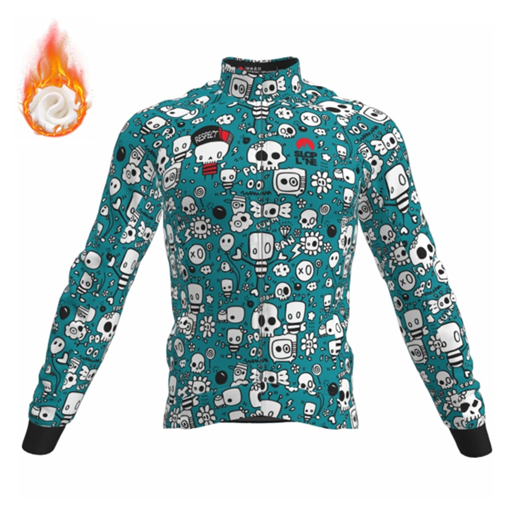 Winter Thermal Fleece Cycling Clothes Men Long Sleeve Jersey Outdoor Riding Bike Mtb Clothing Warm Fleece Top Quality