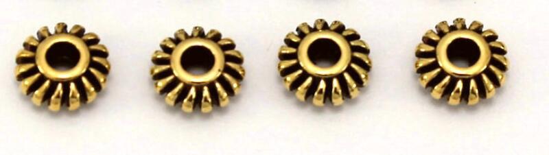 

6mm gear bead Tibetan Silver Antique Loose Bead Spacer Connectors for DIY Jewelry Making bracelet d5y3hy