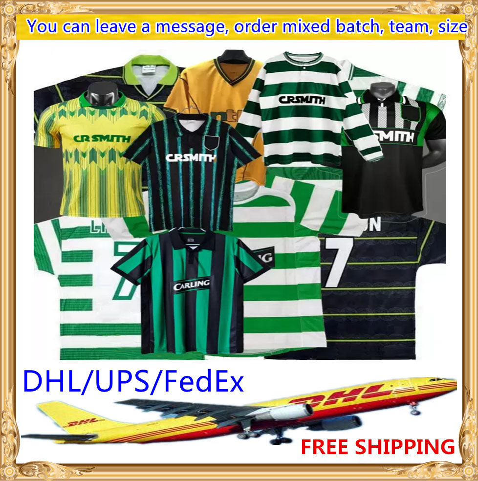 

DHL UPS FedEx Free Celtic retro 01 02 soccer jerseys HOME 95 96 97 98 99 football shirts LARSSON Sutton NAKAMURA KEANE black Sutton 05 06 89, Red