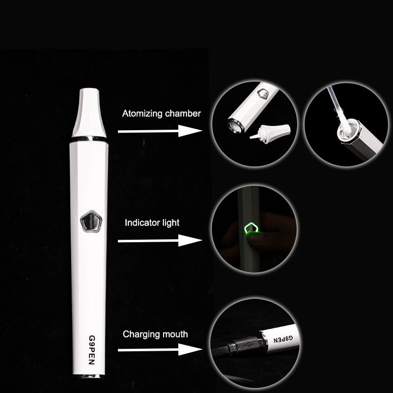 

G9 Vape Pen Portable Vaporizer Wax Pens Starter Kit Oil Ceramic Chamber White Coilless Dab Rig Electric Cigarette Vapor Vape E cig