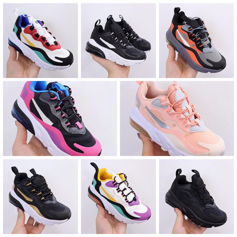 

Fashion 27C React Designer Kids Shoes Athletic Outdoor Boy Girls climbing Running Shoes Black White Hyper Bright Violet big Child tenis para Sneakers 24-35, #9
