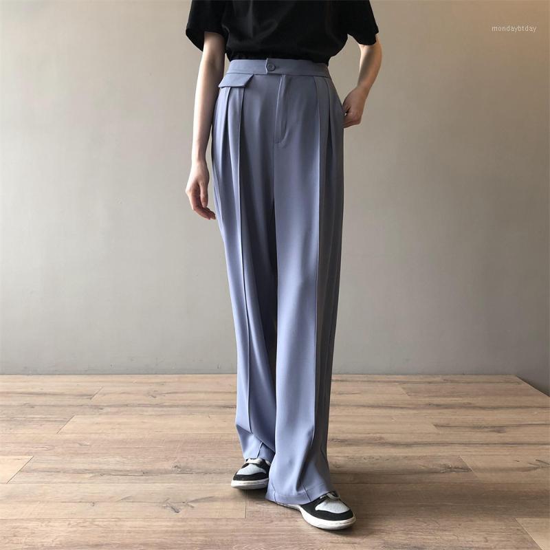 

Women's Pants & Capris Alien Kitty Straight Stylish Trousers Streetwear 2022 Autumn Loose High Waist OL Wide Leg All Match Casual Office Lad, Khaki