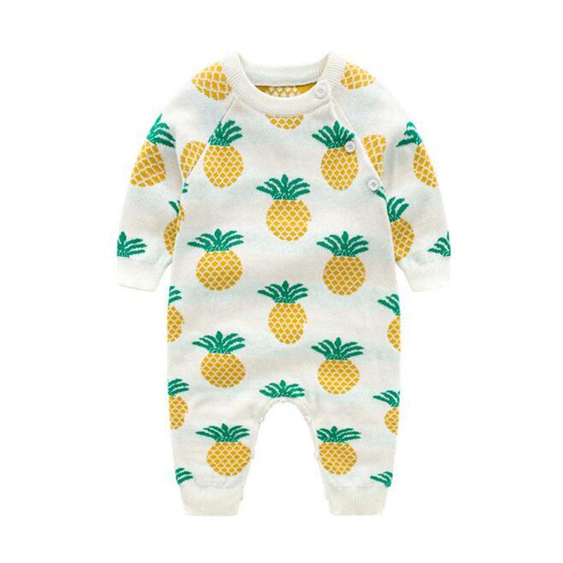 

Jumpsuits Spring Infant Baby Girls Pineapple Printing Rompers Autumn Long Sleeve Born Cute Knit ClothesJumpsuits, Bh8022 girl be 05
