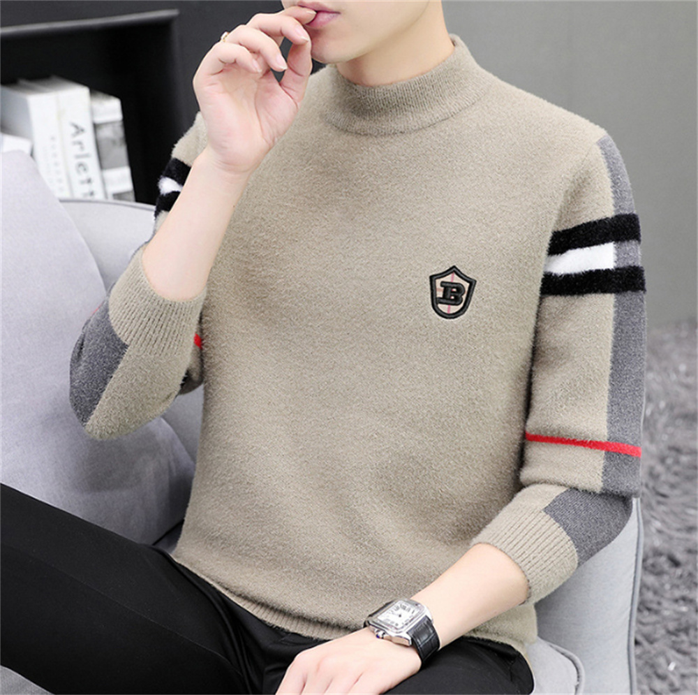 Luxury Jacket Mens Sweaters men's round neck striped long sleeve sweater autumn winter knitted sweater casual sweatshirt tops Hoodies Coats
