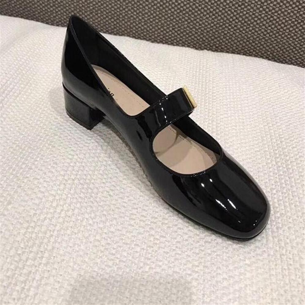 

-Women Ballet Pumps Lace Dotted Chunky Heels Square Toe Mary Jane Shoes Fashion Women Chic Heels231J, Black lace