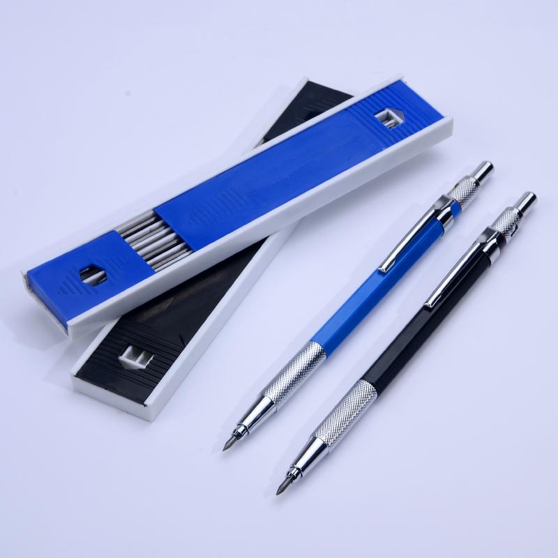 

Ballpoint Pens Metal Mechanical Pencils 2.0 Mm 2B Lead Holder Drafting Drawing Pencil Set With 12 Pieces Leads Writing School Gifts Statione, Black