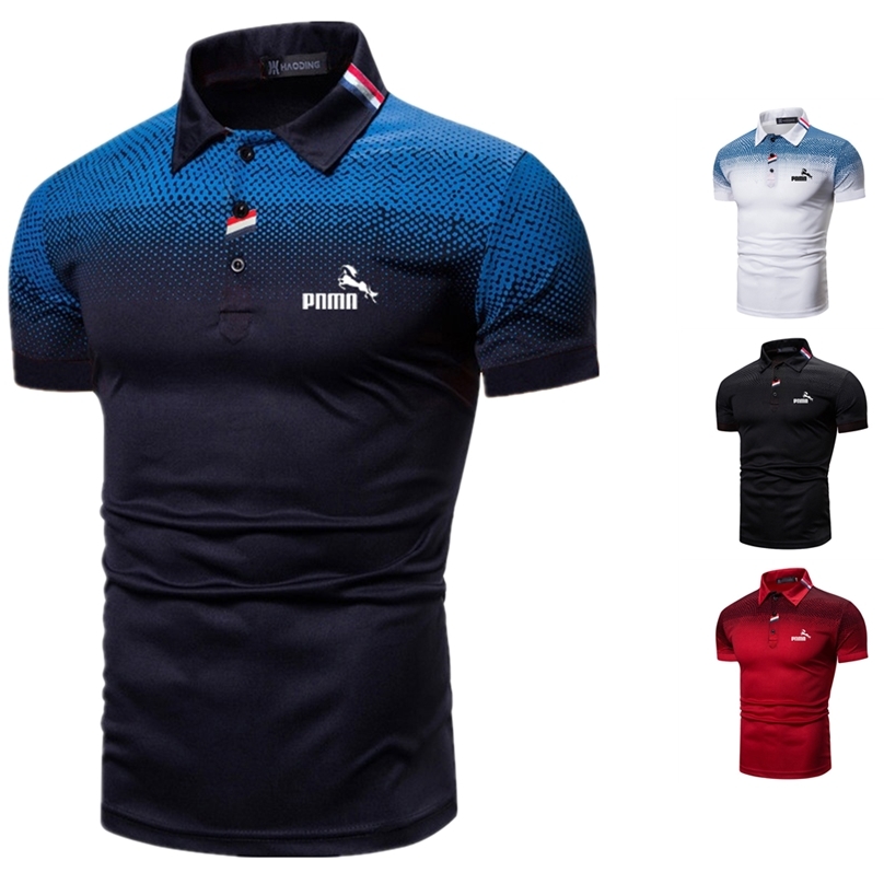 

Short Sleeve Shirt Print Polo Clothing Summer Streetwear Casual Fashion Men tops 220614, Orange