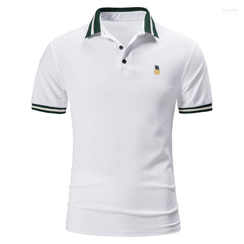 

Men's Polos Men Shirt Short Sleeve Cotton Solid Color Business Mens Clothing Summer Streetwear Casual TopsMen's Men'sMen's Bles22, Nfz82white