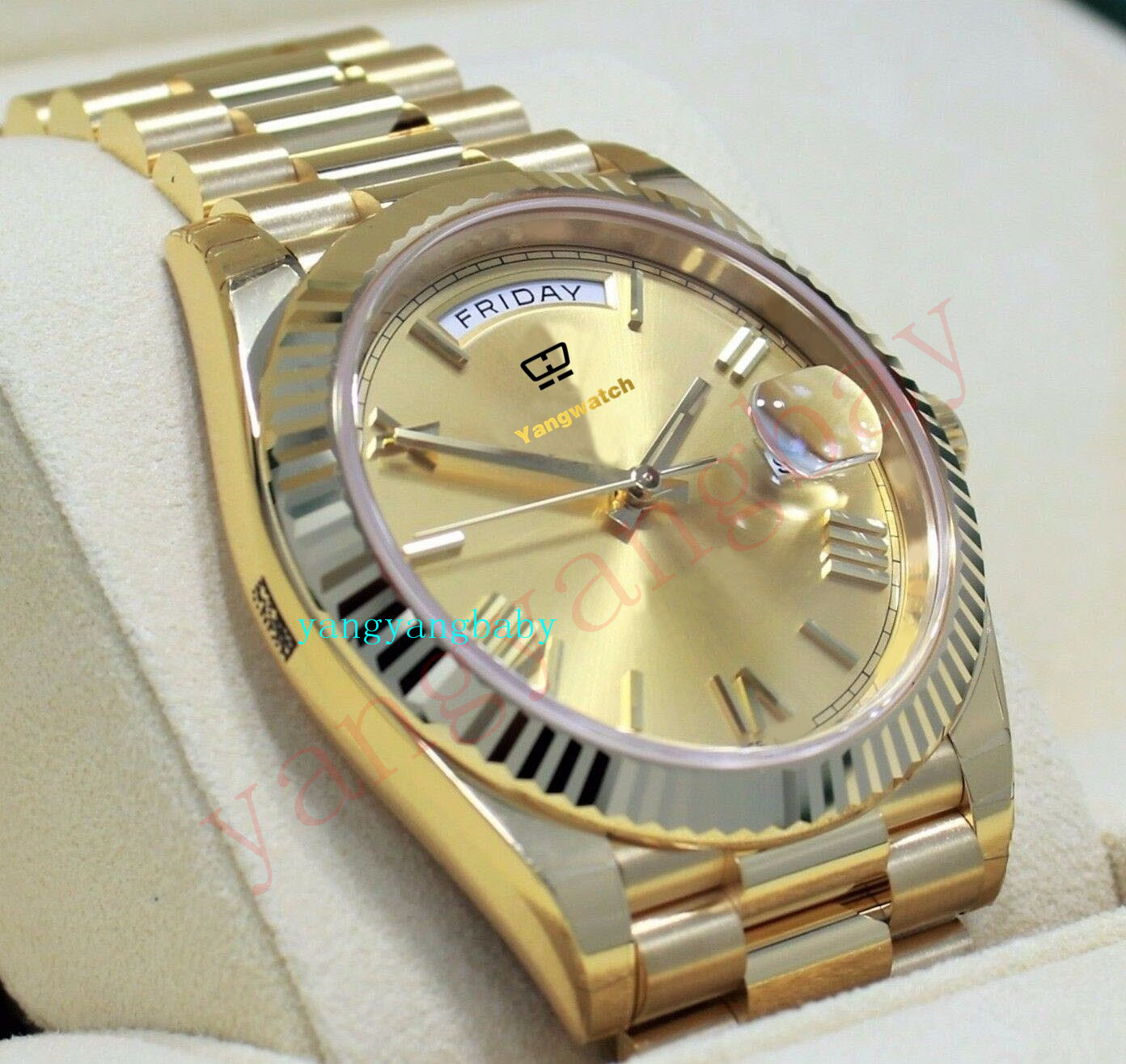 

Original Box WATCH President 40mm Day-Date 228238 18K Yellow Gold Champagne Roman Dial *NEW* Mechanical (Automatic) mens BF watcheS