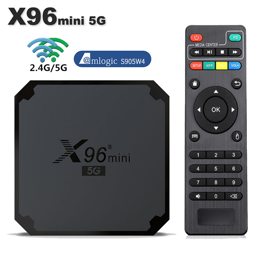 

X96 Mini 5G Smart TV Box Android 9.0 Amlogic S905W4 Quad Core 2GB 16GB 1GB 8GB 2.4Ghz Wifi 3D 4K Media Player Support Google Youtube Set Top box
