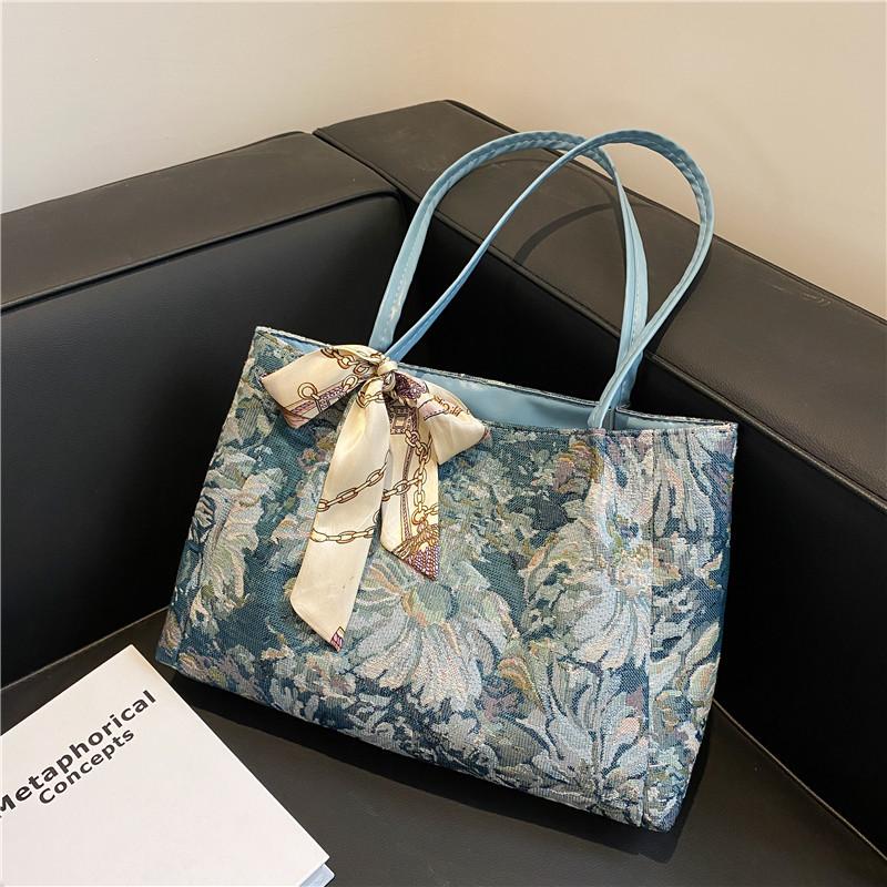 

Evening Bags Brand Designer PU Leather Floral Print Women's Shoulder Bag Fashion Simple Handbag Large Square Crossbod BagEvening, Green