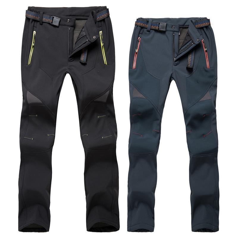 

Men's Pants Winter Men's Tactical Waterproof Casual Women Breathable Thick Fleece Trousers Outdoor Hiking Windproof Trekking 4XLMen's, Men black