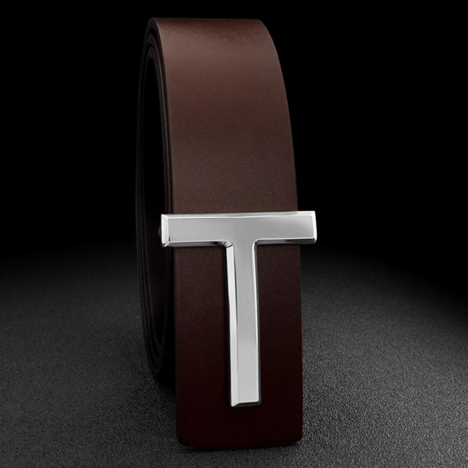 

High quality designer belts men fashion T letter luxury famous brand genuine leather belt jeans formal Cowskin black Waist Strap234M