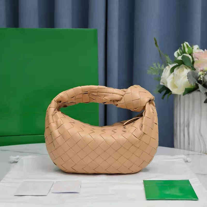 

Designer Handbags Bottegav Venetas Imported 2022 Sheepskin Jodie Mini Woven Women's Bag Hand Knotted Leather Versatile and Simple, New version of corn yellow