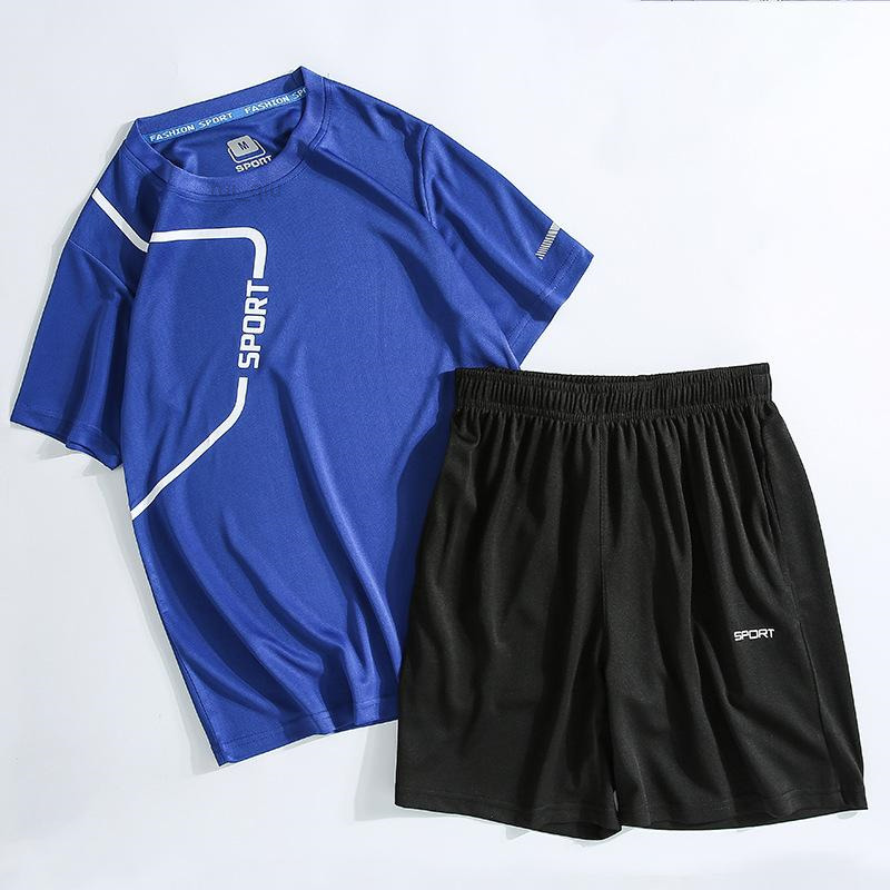 

Tracksuits Men Men's Set Tracksuit Summer Fashion Sports Suit T-shirtsShorts Sportswear Male Two Piece For Clothing Plus Size 5XL 2022, Red