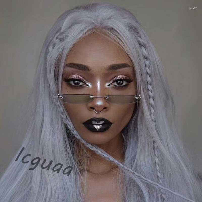 

Sunglasses Vintage Small Narrow Women Retro Rectangle Sunglass Brand Designer Female Eyewear Rimless Square Colorful Lens ShadesSunglasses