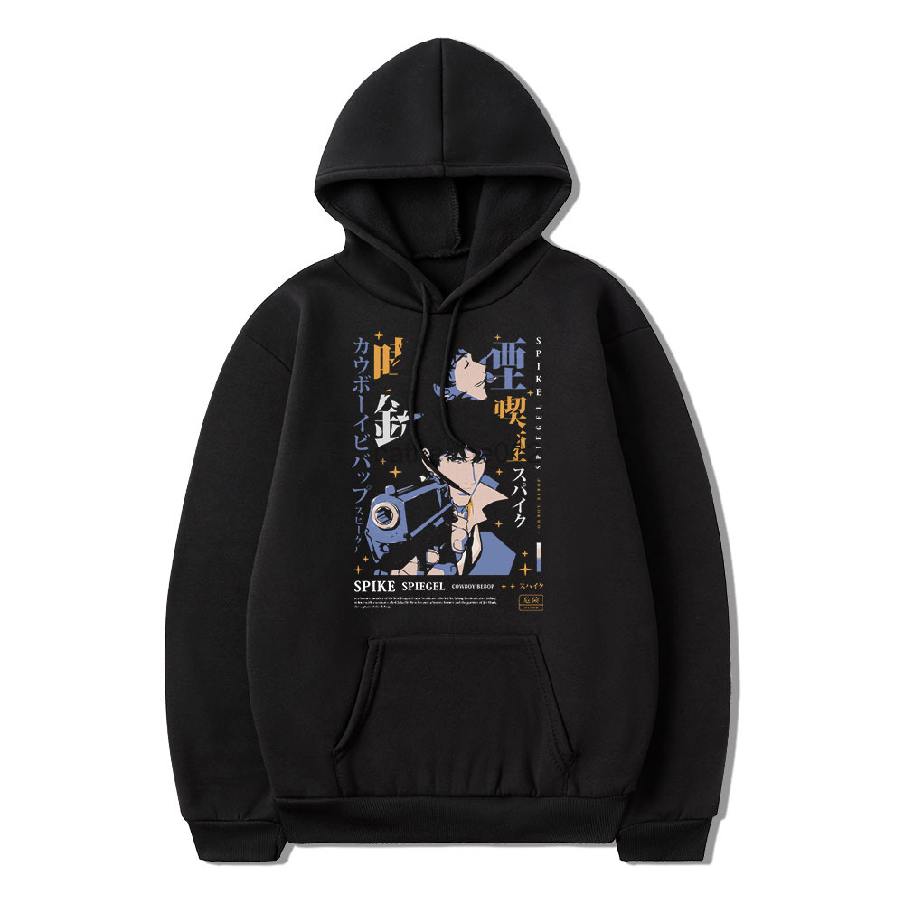

Anime Cowboy Bebop Spiegel Spike Classic Comic Print Winter Long Sleeve Thick Simple Design Loose Casual Men Hoodie Oversized G220813, Red