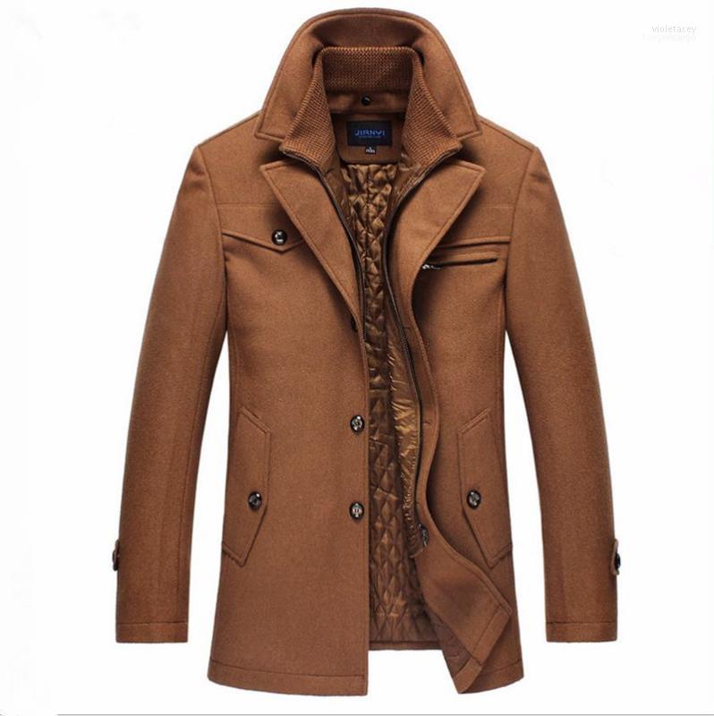 

Men's Wool & Blends Warm Autumn And Winter High-quality Jacket Stitching Casual Coat 1 Viol22, Gray