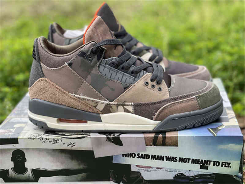 

2022 Authentic 3 Camo DO1830-200 3S Outdoor shoes Sports Sneakers White Varsity Red Black Mens With Original Box 7-13
