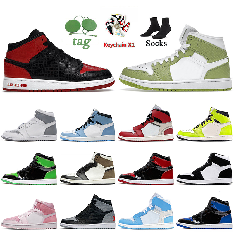 

Green Python Bred Text 1s Basketball Shoes Jumpman 1 Visionaire Rebellionaire Banned Stealth Patent Royal Blue University Seafoam, E19 mid light smoke grey 36-46