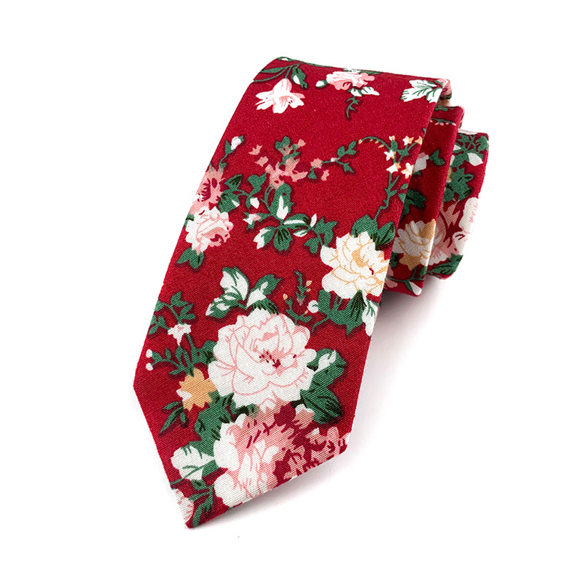 Silk Slim Men Ties Fashion 6cm Skinny Stripe Dot Floral Neck tie for men Woven Formal wear business wedding party 54-image-763267751