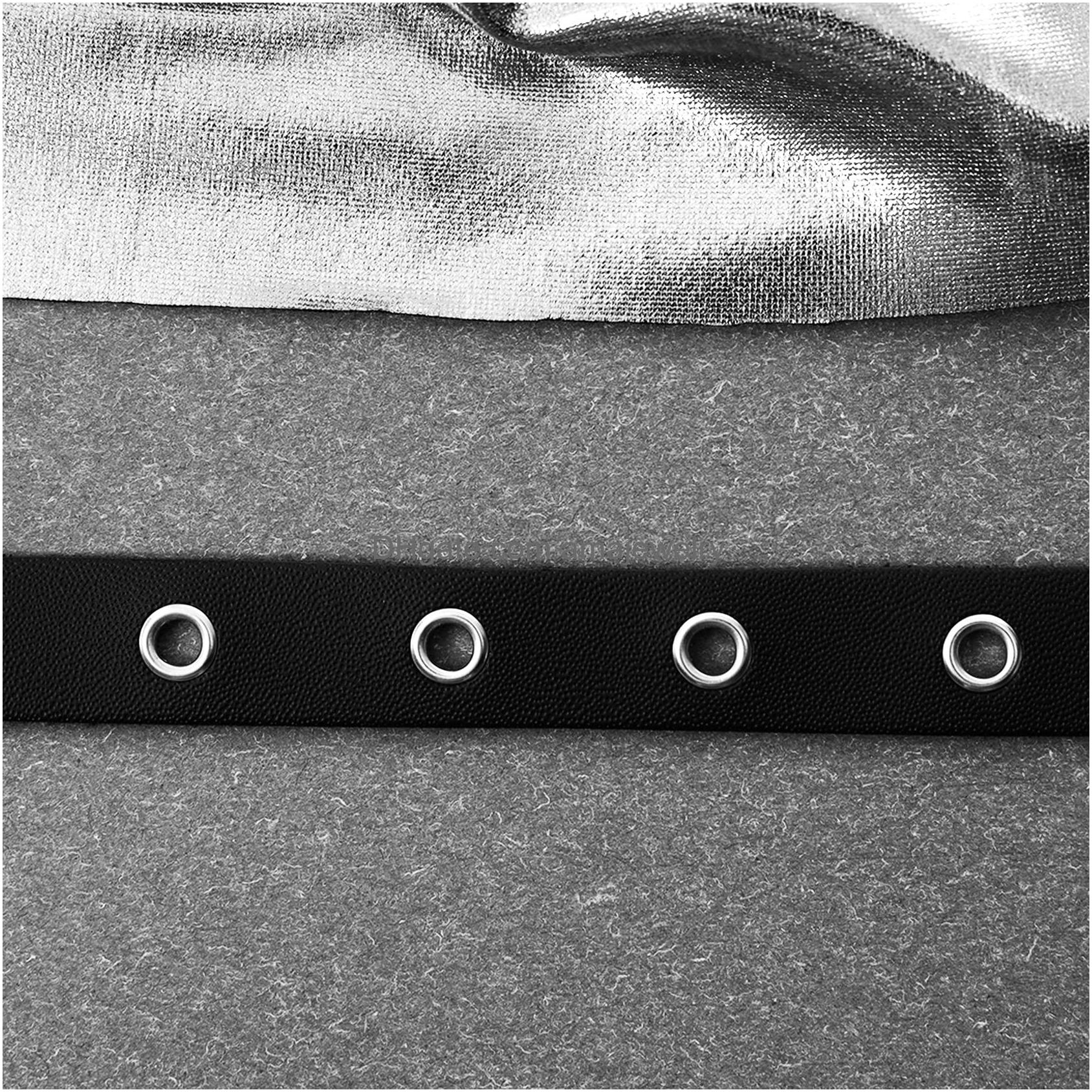 

Collar Necklace Women Men Cool Punk Goth Leather Choker Black amcWL