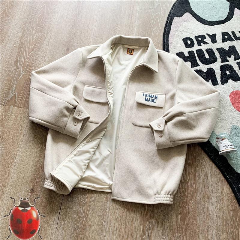 

Men's Jackets Embroidery Polar Bear Wool Jacket Men Women High Quality Pocket Letters Zipper CoatMen's Men'sMen's