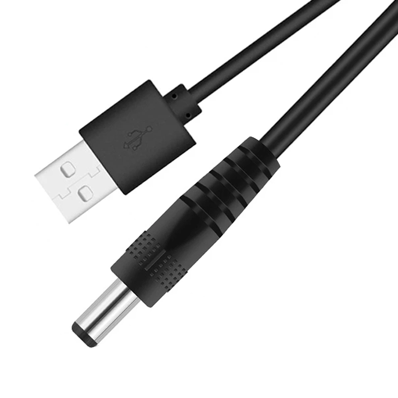 

New USB 2.0 Type Male to 3.5mm DC Power Plug Barrel Connector 5V Cable Black Right