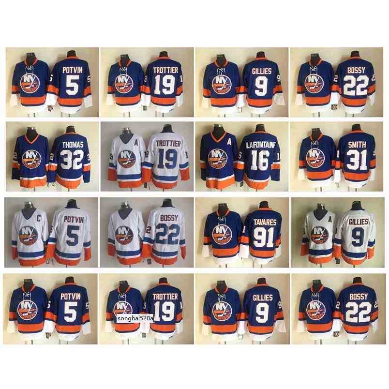 

Vintage New York Islanders Mike Bossy Bryan Trottier Denis Potvin Clark Gillies Billy Smith LaFontaine Thomas CCM Hockey''nhl''Jersey, As pic
