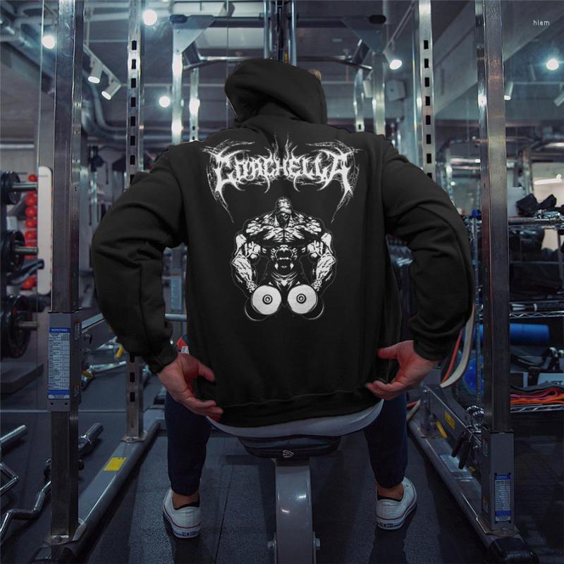 

Men's Hoodies & Sweatshirts Fitness Bodybuilding Sweatshirt Jacket 2022 Men's Winter Gyms Cotton Hoodie High Kangaroo Pockets Quality Br, Black
