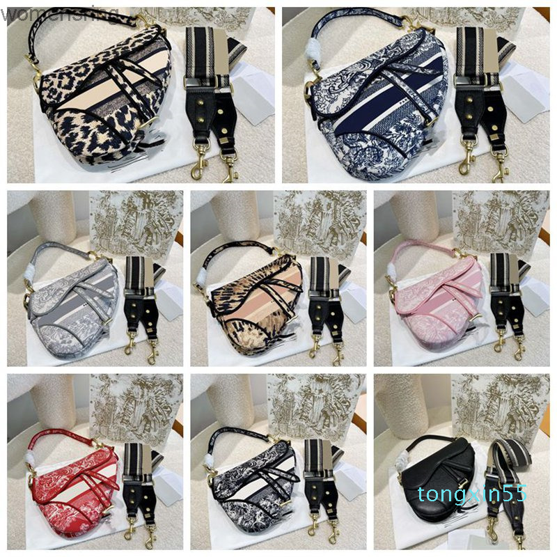 2022 Newest Designer Bags Ladies Luxury Black High Quality Leather Saddles Bag Handbags Ladies Crossbody One Shoulder Evening Bags