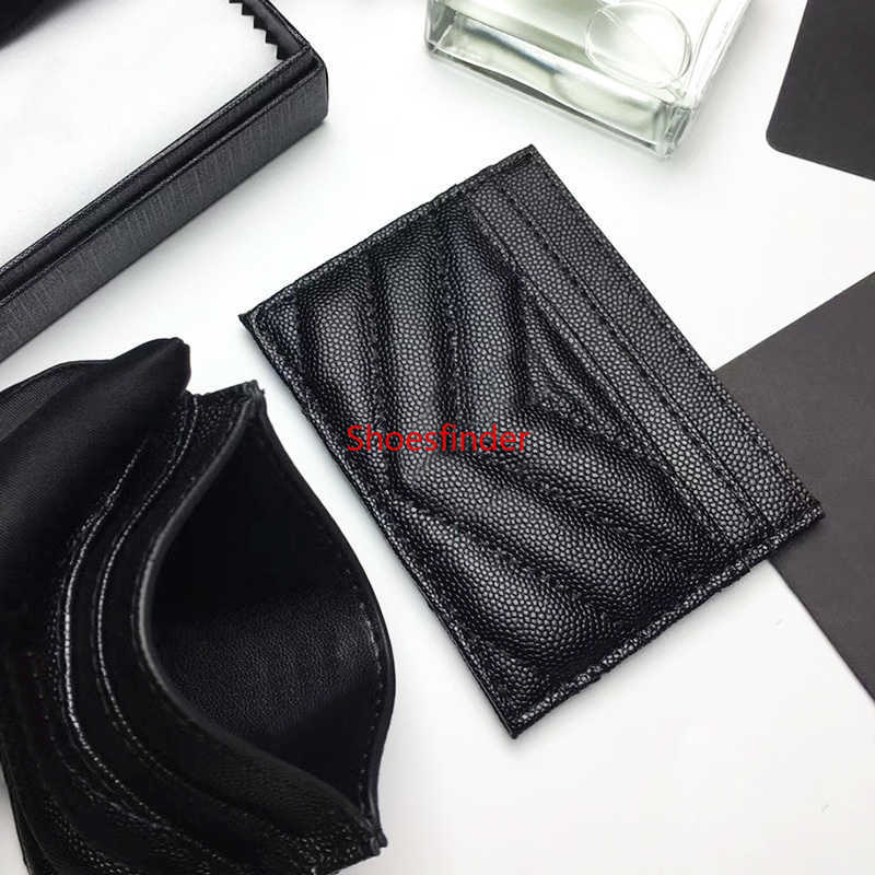 

Men Quality New Top Womens Classic Casual Credit Card Holders Cowhide Real Leather Ultra Slim Wallet Packet Bag for Mans Corn Purses, Red gold logo