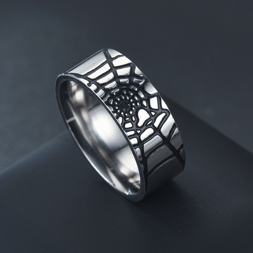 

Fashion Spider Web Rings Retro Designer Finger Ring Men Women Titanium Steel Party Jewelry Gifts for Unisex High Quality