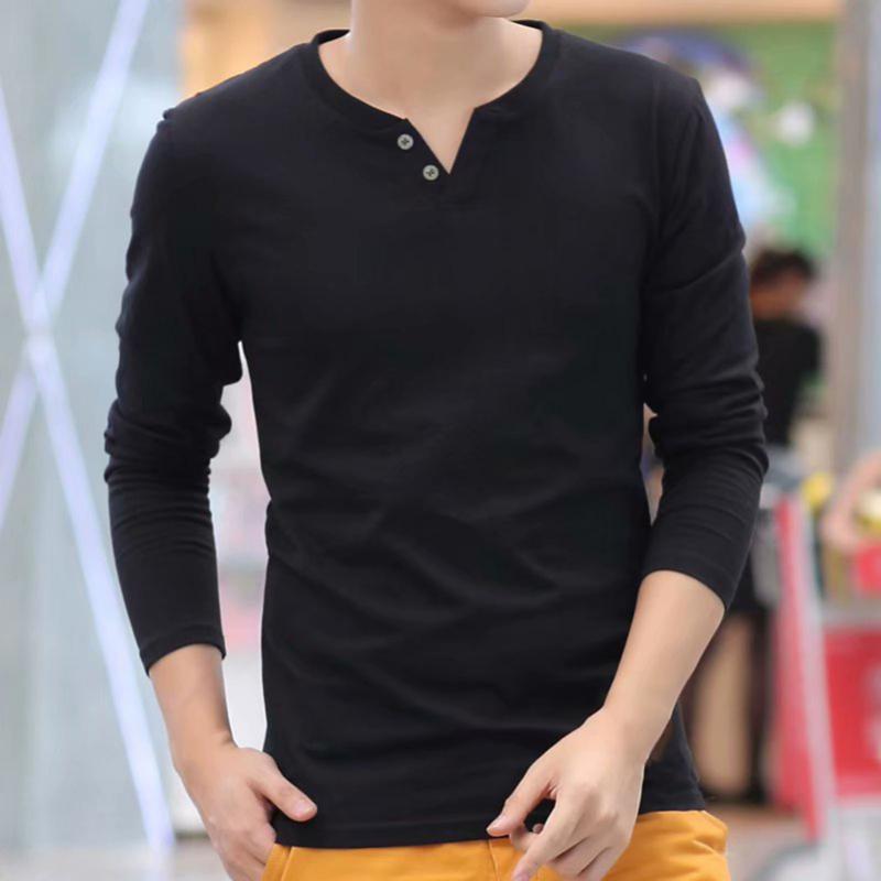 

Men's Sweaters Men Shirt Solid Color Half High Collar Casual Slim Long Sleeve Keep Warm Tight Male For ClothesMen's, Black o neck