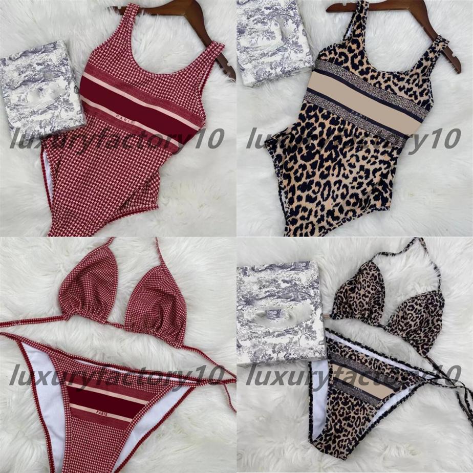 2022 Creative Leopard Pattern Bikinis Swimwear Summer Personomy Designer Bikini Set Anniversaire Gift For Wife Sexy Swimsuit High-Qu191K