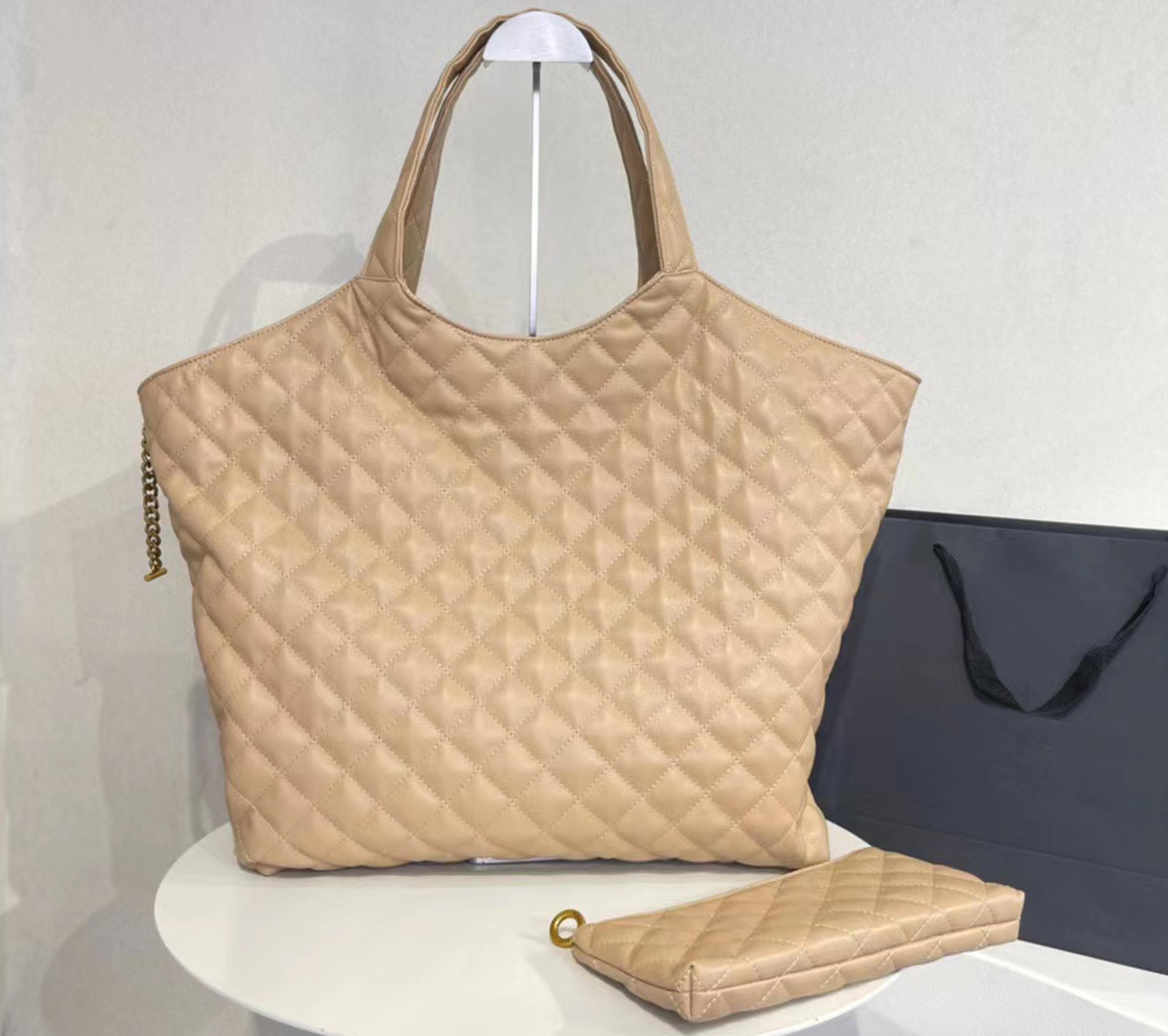 Icare Tote Shoulde high quality Shopping bags MAXI Designer Wholesale Luxury Leather style Woman handbag Crossbody Thread Sheepskin Plain A4