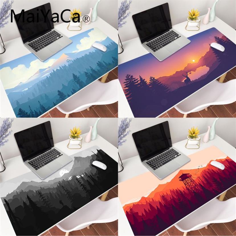 

MaiYaCa Deep forest firewatch Laptop Gamer Mousepad Gaming Mouse Pad Large Locking Edge Keyboard 70x30 cm Deak Mat for Cs Go193N
