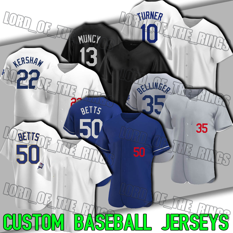 

Baseball 50 Mookie Betts Freddie Freeman Jersey Clayton Kershaw Cody Bellinger Trea Turner Jerseys Gavin Lux Chris Taylor Max Muncy Julio Urias Walker Buehler, Man custom jersey (dq)
