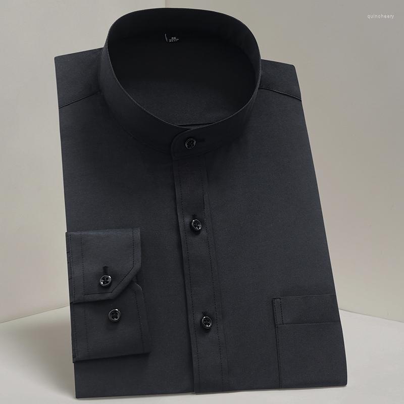 

Men' Dress Shirts Long Sleeve For Men Stand-up Collar Button Slim Fit Shirt Business Party Forma Neck Mens Fashion Clothing TrendsMen' Qui, 59