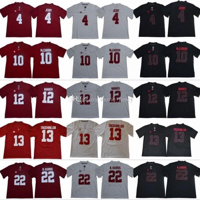 

13 Tua Tagovailoa Jersey Alabama Crimson Tide 4 Jerry Jeudy 10 AJ McCarron 12 Joe Namath 22 Najee N. Harris 34 Damien Harris College Bw, As