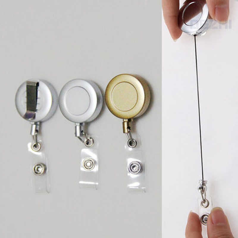Yoyo Silvery Gold Badge Clip Metal Badge Access Card Badge Snap Chain Nurse Name Work Testificate ID IC Card Holder Reel-image-671159054