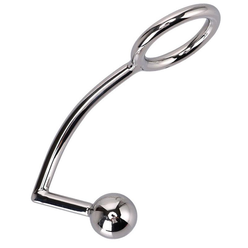 

Cockrings 40/45/50mm Penis Rings With Anal Plug Metal Cock Ring Bdsm Scrotum Stretcher Sex Toys For Men Masturbators ToysCockrings Cockrings